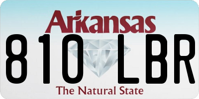 AR license plate 810LBR
