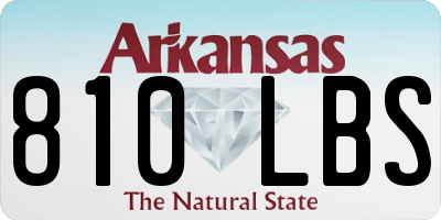 AR license plate 810LBS