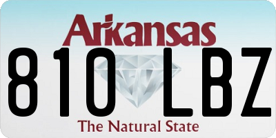 AR license plate 810LBZ