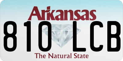 AR license plate 810LCB