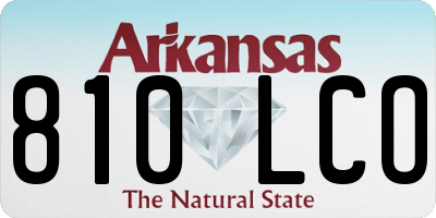 AR license plate 810LCO