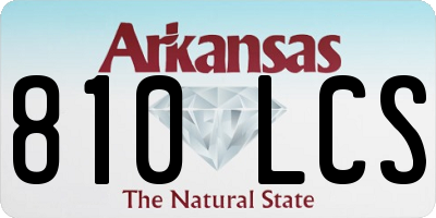 AR license plate 810LCS