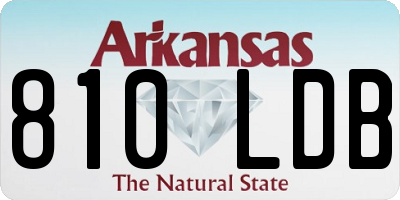AR license plate 810LDB