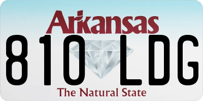 AR license plate 810LDG