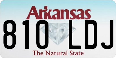 AR license plate 810LDJ