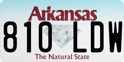 AR license plate 810LDW