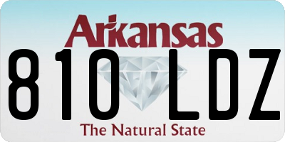 AR license plate 810LDZ