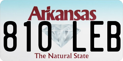 AR license plate 810LEB