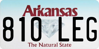AR license plate 810LEG