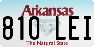 AR license plate 810LEI
