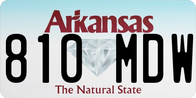 AR license plate 810MDW