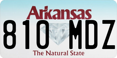 AR license plate 810MDZ