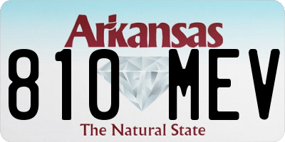 AR license plate 810MEV