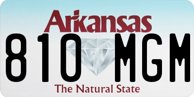 AR license plate 810MGM