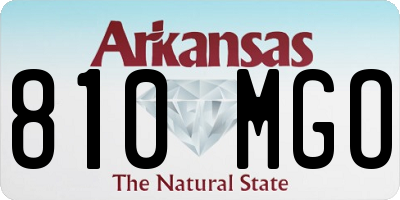 AR license plate 810MGO