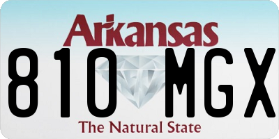 AR license plate 810MGX