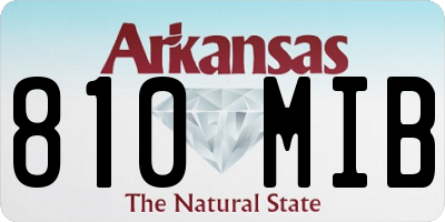 AR license plate 810MIB