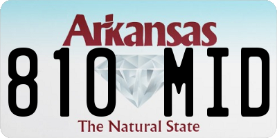 AR license plate 810MID