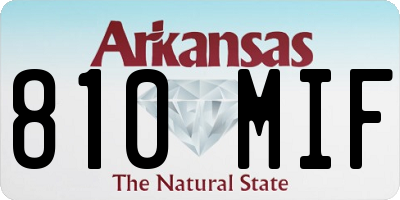 AR license plate 810MIF