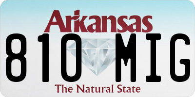 AR license plate 810MIG