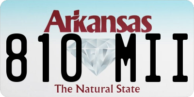 AR license plate 810MII