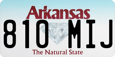 AR license plate 810MIJ