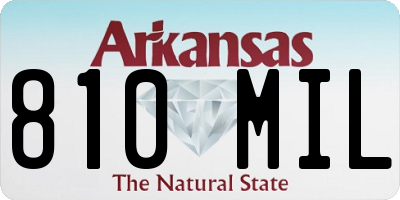 AR license plate 810MIL
