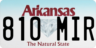 AR license plate 810MIR