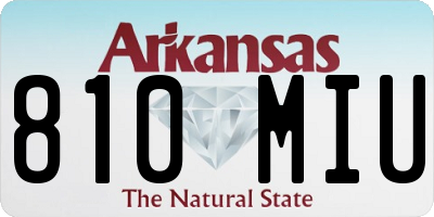 AR license plate 810MIU