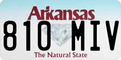 AR license plate 810MIV