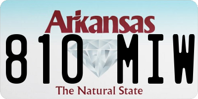 AR license plate 810MIW