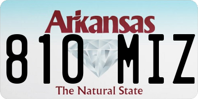 AR license plate 810MIZ