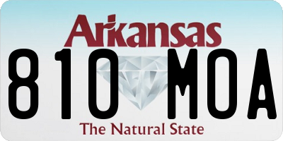 AR license plate 810MOA