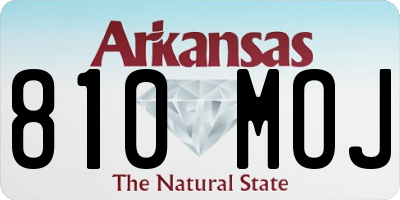AR license plate 810MOJ