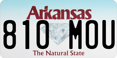 AR license plate 810MOU