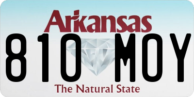 AR license plate 810MOY