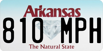 AR license plate 810MPH