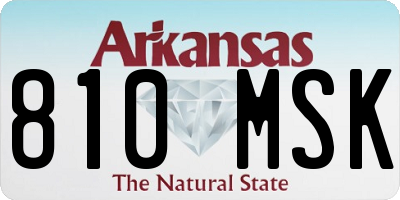 AR license plate 810MSK