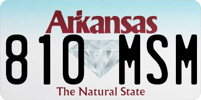 AR license plate 810MSM