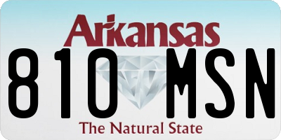AR license plate 810MSN