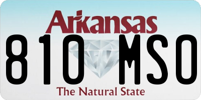 AR license plate 810MSO