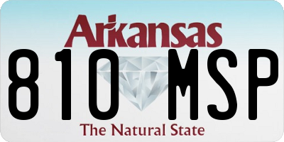AR license plate 810MSP