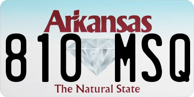 AR license plate 810MSQ