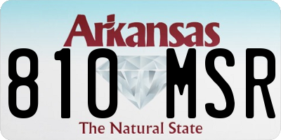 AR license plate 810MSR