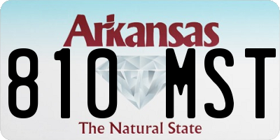 AR license plate 810MST
