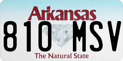 AR license plate 810MSV