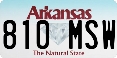 AR license plate 810MSW