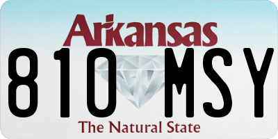 AR license plate 810MSY
