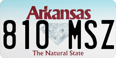 AR license plate 810MSZ
