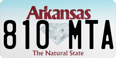 AR license plate 810MTA